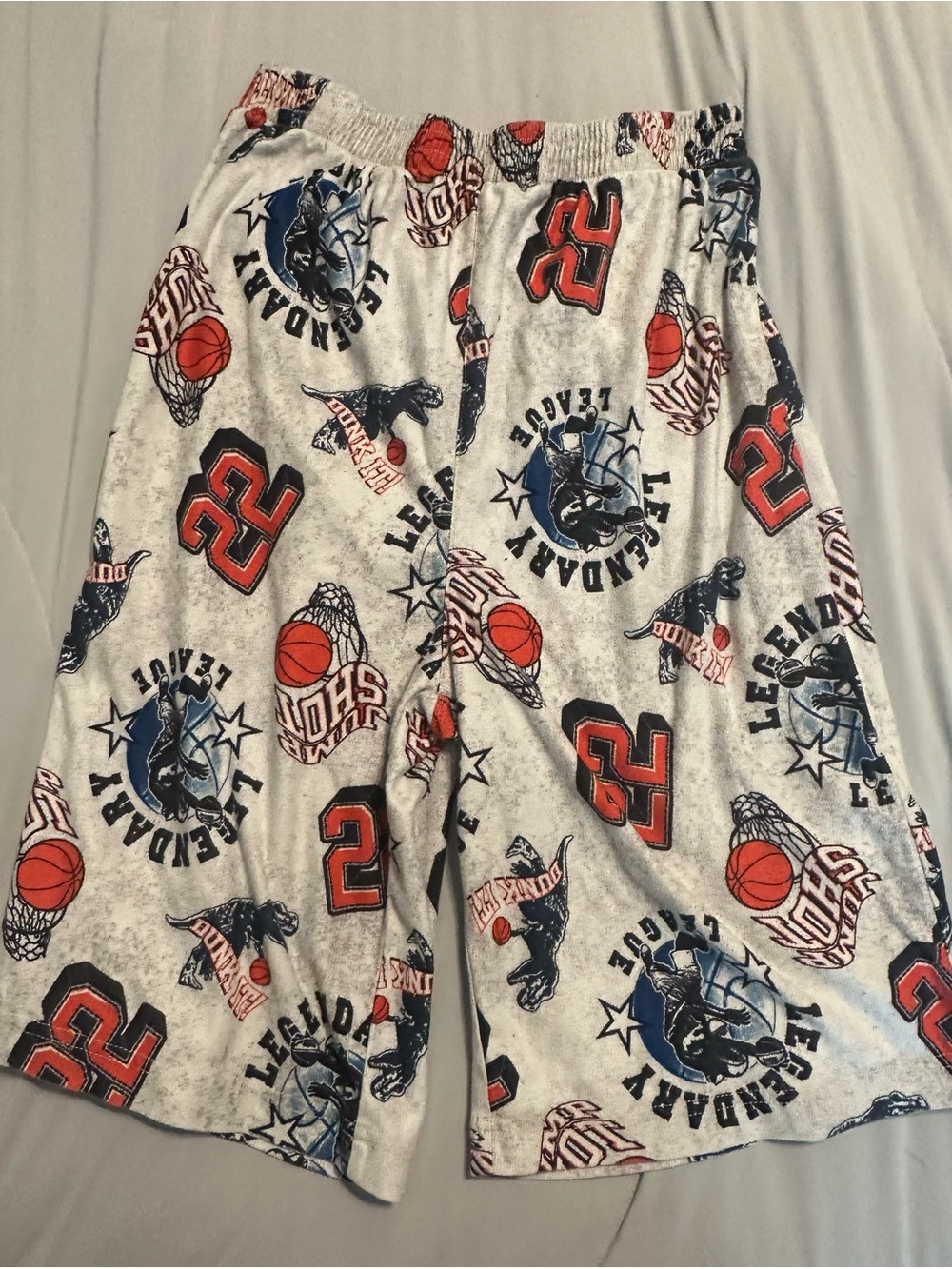 Kids Basketball Print Pajama Shorts